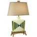 Log Cabin Table Lamp in Green