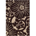 Contemporary Designer Dark Brown Rug