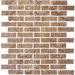 Capri 12" x 12" Subway Mosaic Accent Tile in Bronze