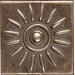 Metal Sun Insert 2" Tile Accent in Bronze