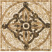 Mini Flower Medallion Tile Accent in Natural