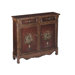 2 Drawer Cupboard in Burgundy and Walnut