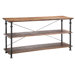 Urban Natural Poplar and Iron Console / Bookcase