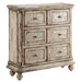 Painted Treasures 3 Drawer Raised Flower Chest
