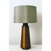 Tower Table Lamp in Bronze with Driftwood Silk Shade