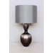 Ruby Table Lamp in Smoke with Platinum Shade