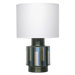 Michelle Table Lamp with White Linen Shade in Caribbean Shadow