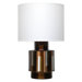 Michelle Table Lamp with White Linen Shade in Adobe Shadow