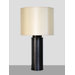 Midnight Matrix Table Lamp with Pebble Shade in Black and Silver