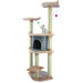 64" Classic Cat Tree in Blanched Almond