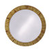 Serenity Round Framed Mirror in Faux Marble