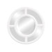 Grisham Round Framed Mirror in Glossy White
