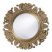 Anita Round Framed Mirror in Antique Silver