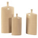 Crosshatch Detail Ceramic Vase in Cream Glaze (Set of 3)