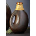 17" Deep Brown Ceramic Urn