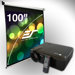 100" Manual Screen & LED Projector Bundle