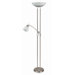 Stratford  Torchiere Floor Lamp and Reading Light Combination in Steel