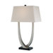 Gustavo  Table Lamp in Silver and Black