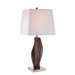 Rafaello One Light Table Lamp in Polished Steel/Dark Walnut