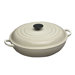 Cast Iron Shallow Casserole in Almond