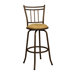 Anassa Stool in Topaz with Camel Microfiber