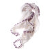 Pom Pom Solid Scarf in Cream / Lavender