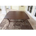 Outdoor Slatted Aluminum Square Dining Table