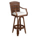 Polynesian Indoor Swivel Bar Stool with Cushion