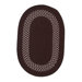 Banded Wool Blend Dark Brown/Oatmeal Rug