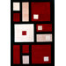 New Wave Black/Red Rug