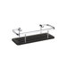 Sideline Soap Basket with Black Solid Surface in Polished Chrome