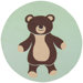 Playground Light Green/Chocolate Kids Rug