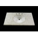 22" x 31" Marble Vanity Top with 8" Centers in White Carrera
