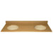 22" x 61" Granite Double Bowl Vanity Top with 4" Centers