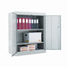 Assembled High Storage Cabinet, 2 Adjustable Shelves, 36 x 18 x 42, Lt GY                                                    