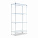 Industrial Wire Shelving Starter Kit, 4 Shelves, 36w x 18d x 72h, Silver                                                     