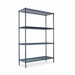 Industrial Wire Shelving Starter Kit, 4 Shelves, 48w x 18d x 72h, Black