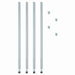 Stackable Posts For Wire Shelving, 36"h, Silver, 4 Pack                                                                      