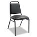 Upholstered Stacking Chairs with Square Back, Blue Vinyl, Silver Frame