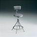 Height Adjustable Swivel Stool with Backrest