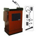 Wireless Multimedia Smart Computer Lectern in Mahogany
