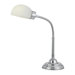 Cartagena Metal Desk Lamp with White Shade in Chrome