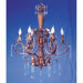 Inka Gold 6 Light Chandelier with Crystal
