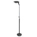 Adjustable Two Light Torchiere Floor Lamp in Nickel