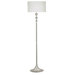 Luella  Floor Lamp in Brushed Steel with White Acrylic Accents