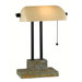 Greenville One Light Banker Lamp in Natural Slate
