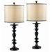 Bobbin One Light Table Lamp in Dark Graphite(Set of 2)