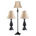 Prescott Table and Floor Lamps in Golden Flecked Bronze - 3 Pack