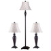 Noble Table and Floor Lamps in Dark Burgundy - 3 Pack