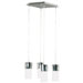 Cylinder 4 Light Square Island Pendant